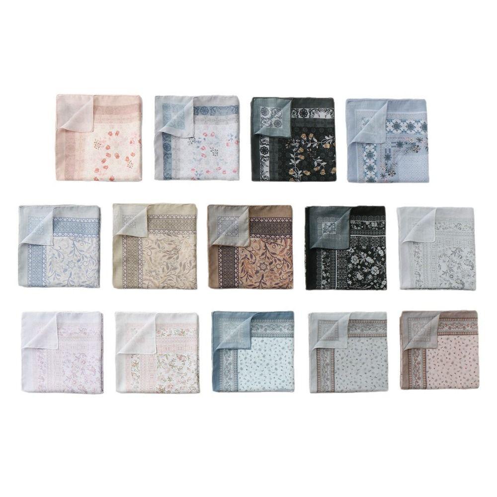 110cm Size Voile Scarf Square Shape Muslim Women Hijabs Fashion Floral Printed Scarf Cultural Wear
