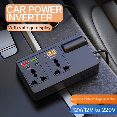 Автомобильные инверторы питания 12В/24В в AC-220В, DC в AC-инверторы питания, Защита от перегрева, Автоматический преобразователь напряжения, Зарядное устройство