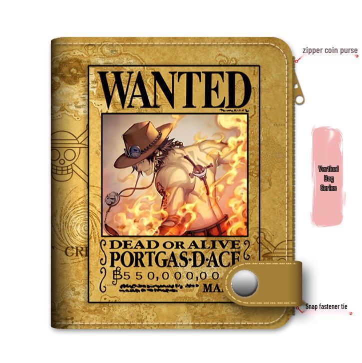 Кошелек для монет и держатель для карт на молнии из аниме One Piece