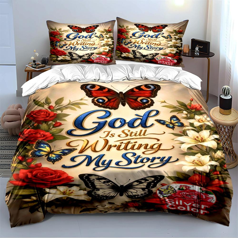 God Is Still Writing My Story Bedding Bedding set (1 duvet cover, 2 pillowcases, duvet not included)