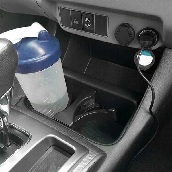 Toyota-Compatible Black ABS Cup Holder Divider