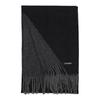 Buyer Wool Cashmere Sustainable Reversible Scarf Wool Cashmere Scarf Solid Color [Women's/Men's] Women's/Men's (Black Reversible) NWCW30-RV04