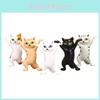 Charming Cat Figure Pen Holder Jewelry Stand And Earphone Support In Sturdy Pvc Material