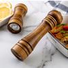 5/8/10 Inch Wooden Pepper Grinder Salt and Pepper Mill Spice Grain Grinder With Adjustable Ceramic Grinding Core Manual Grinder