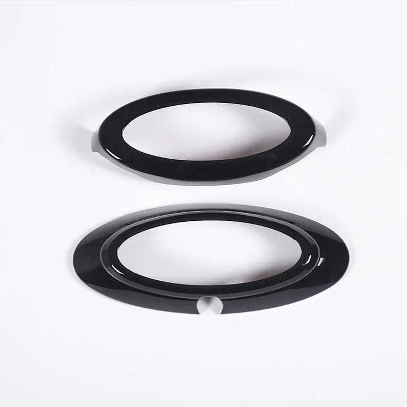 Car Sticker Ford New 2025 Hot For Ford Maverick 2022+ABS Carbon Fiber/ Black Logo Decoration Ring Front&Rear Cover 2026s Accesso