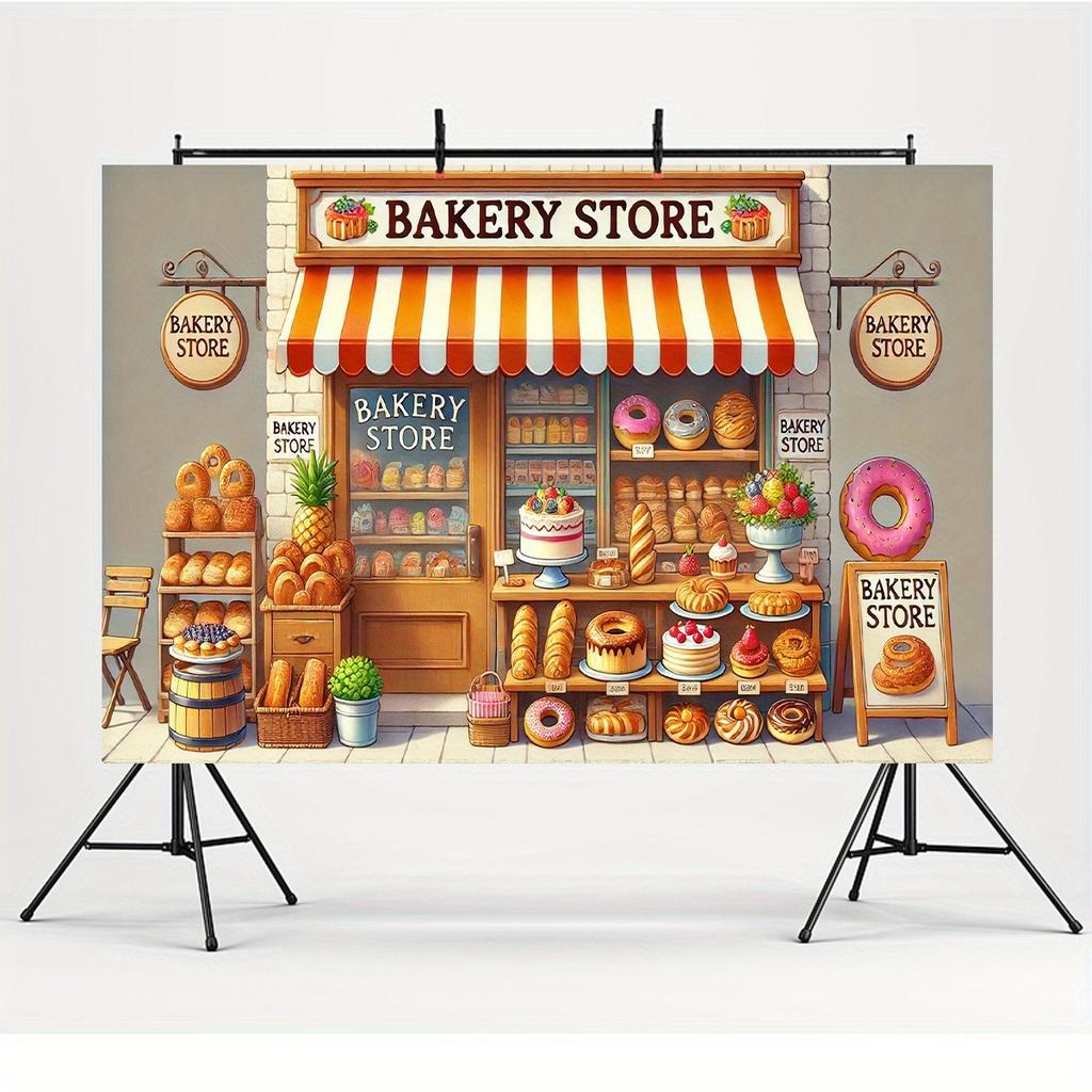 2D flat design single-piece decoration for bakery wall suitable for any season suitable for decorating rooms and gardens