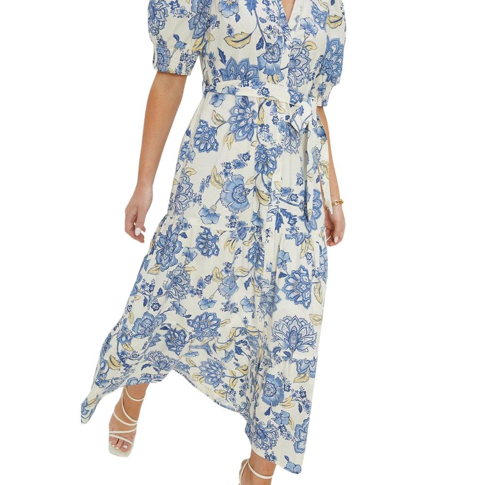 Женское/Дамское платье-рубашка Dorothy Perkins из цветочного поплина, модель Petite