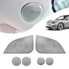 Для Tesla Model 3 Крышка динамика из нержавеющей стали Передняя колонка Крышка рогового кожуха Крышка динамика для Model 3 Звуковая декоративная накладка