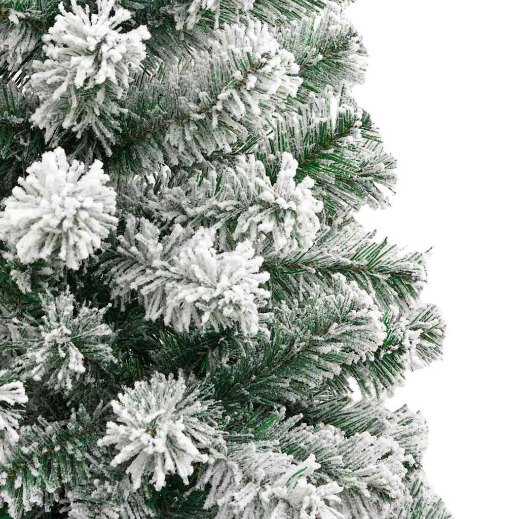 Artificial Foldable Christmas Tree in Green and White 180 cm