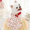 Cherry Print Dog Suspenders Dress Cute Pet Clothes Pet Costumes Puppy Princess Skirt Pet Supplies
