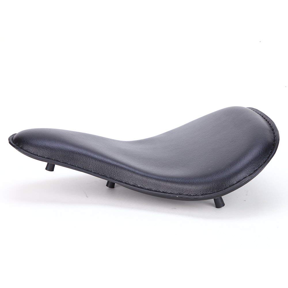 YBJP YIBO Motorcycle Universal Solo Seat with Cushion and Shock Suitable for and Black Seat, Absorption, Harley, Honda, Kawasaki, Suzuki, Custom,