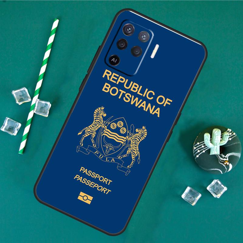 Botswana Flag Case For Oppo A17 A15 A40 A60 A80 A16 A76 A96 A18 A38 A58 A78 A98 A91 A57 A74 A94 A54S Cover
