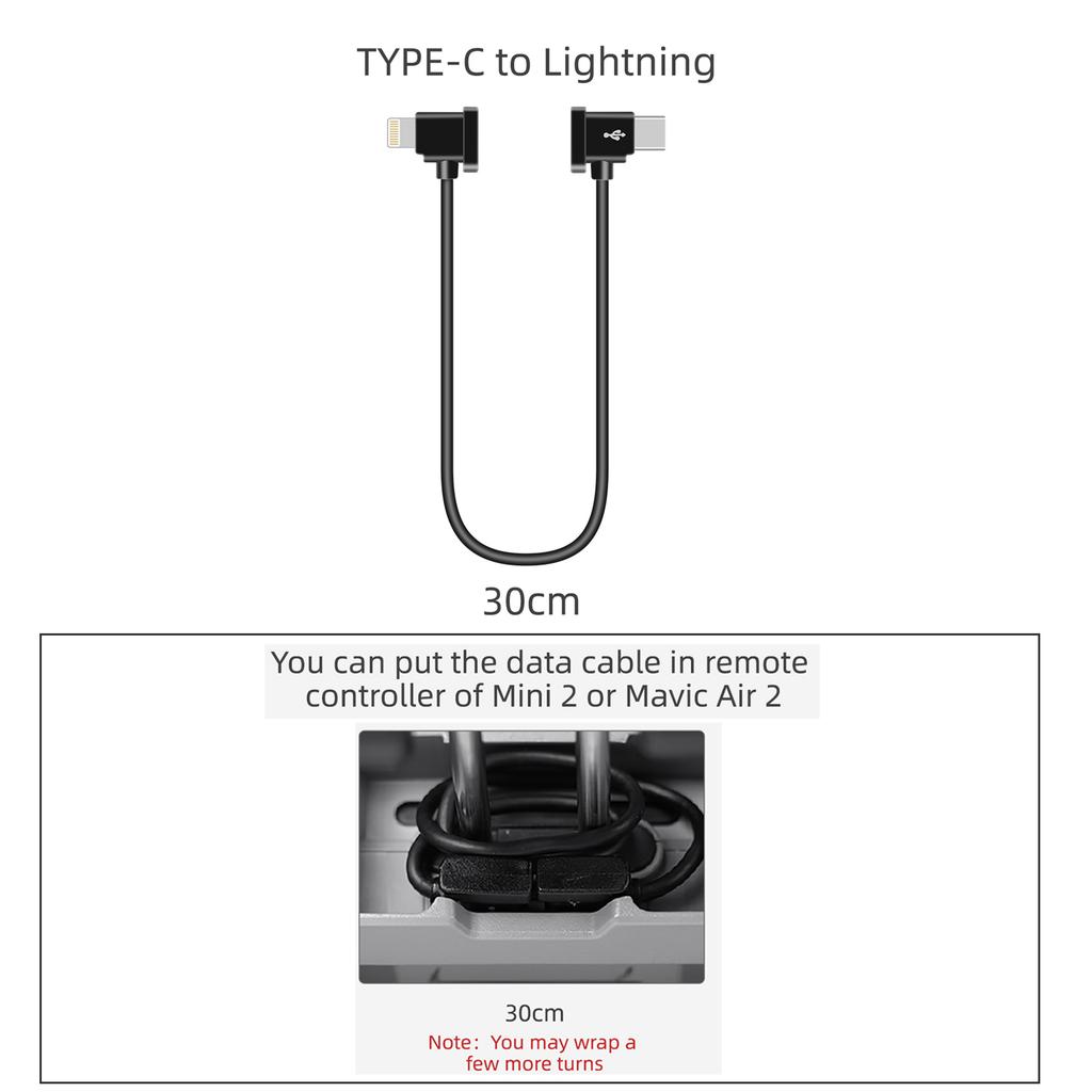30CM 1M Mavic Air 2/Mini 2 Drone Remote Controller Micro USB Type-C IOS Android Data Cable Tablet Line Wire For DJI Mavic Air 2