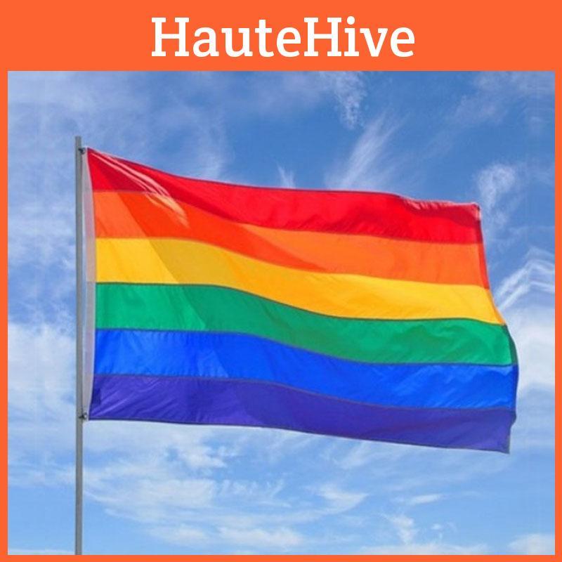 Vibrant Rainbow Lgbt Flag 5ft X 3ft Ideal For Festivals And Parades With Metal Eyelets