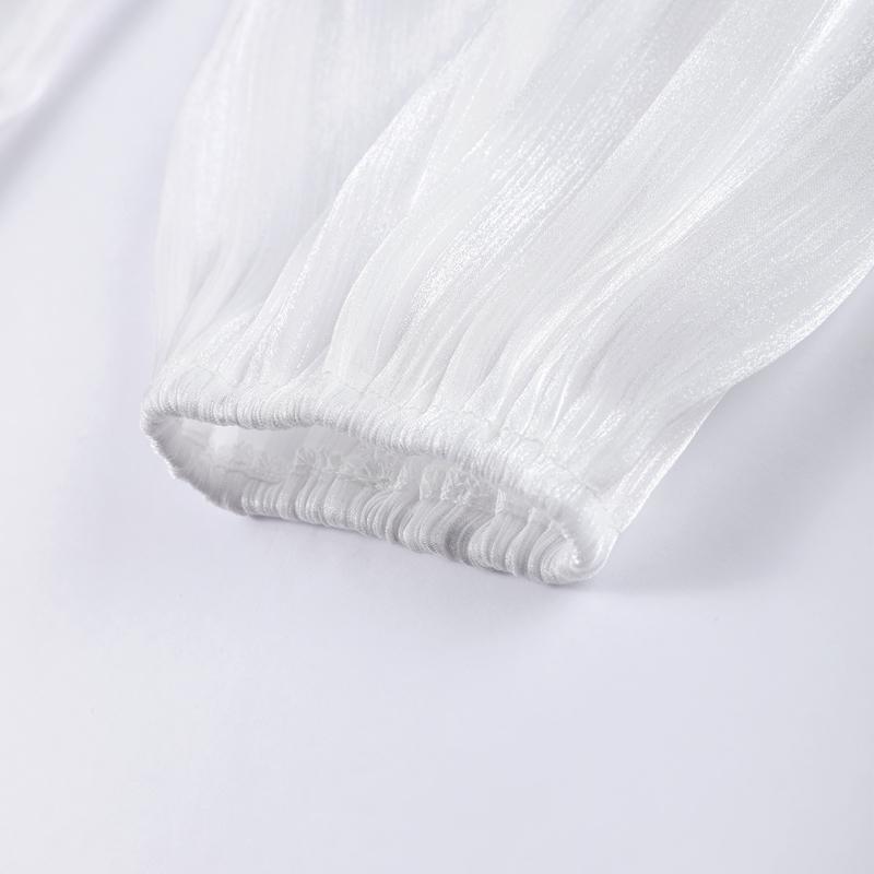 Шикарный бант-топ юбка костюмы женские шнуровка О-образный вырез рукав фонарь блузки высокая талия милая плиссированная юбка весна новый комплект из 2 предметов