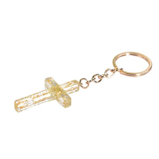 Брелок ручной работы из сушеных цветов, подвеска из смолы, многоцелевой сверкающий сувенир, подарки, брелок с крестом, сумка, орнамент для женщин и мужчин, ювелирные изделия, мода