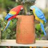 1Pc/1 Pair Simulated Parrot Figurine Flower Pot Vase Hugger Planter