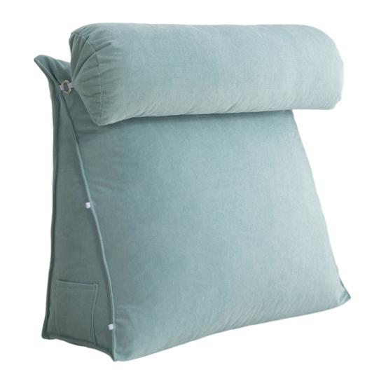 Wedge Pillow Supportive Headboard Pillow with Neck Cushion Back Leg And Knee Support Cushion for Sleeping Reading Acid Reflux