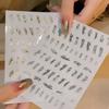 Mirror Glossy Nail Art Sticker Irregular Pattern Gold Stamping Liquid Metal Texture with Adhesive Nail Sticker