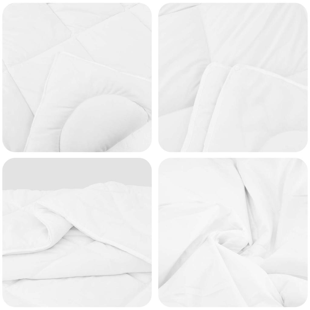 Duvet Set with Pillow 2 pcs White Microfiber