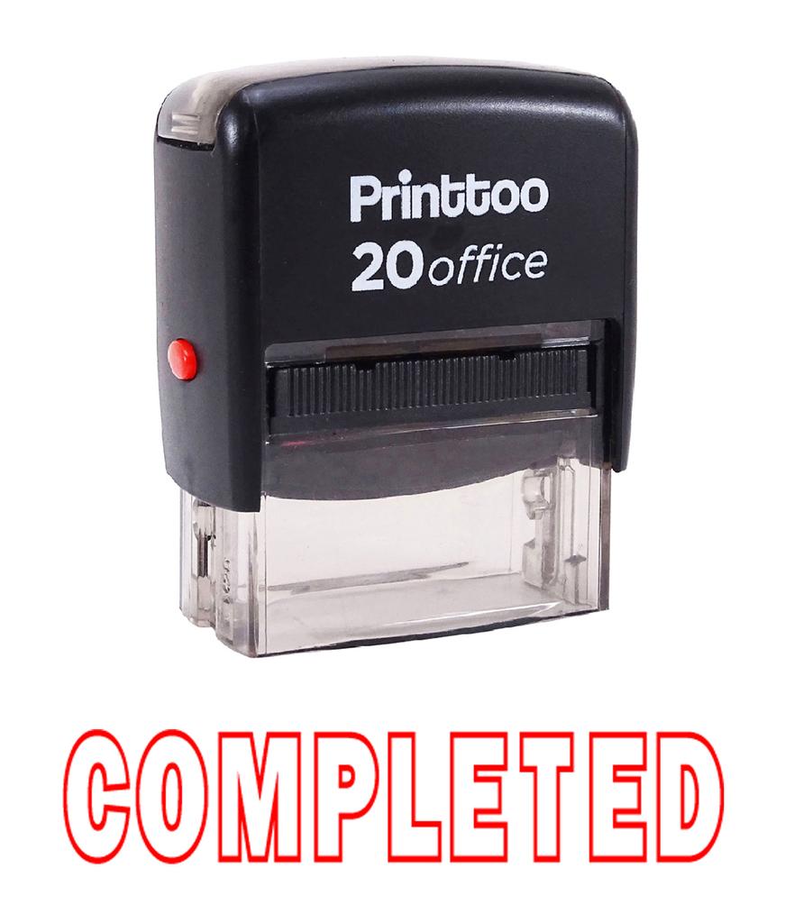 Printtoo Custom Stamp Office Stationary COMPLETED Self Inking Rubber