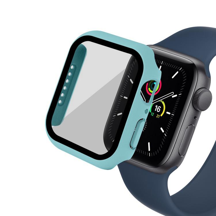 Стекло + чехол для Apple Watch, чехол серии 44/40/41/45/42/38 мм, аксессуар для iWatch, защитная пленка для экрана Apple watch 8 7 6 SE 5 3