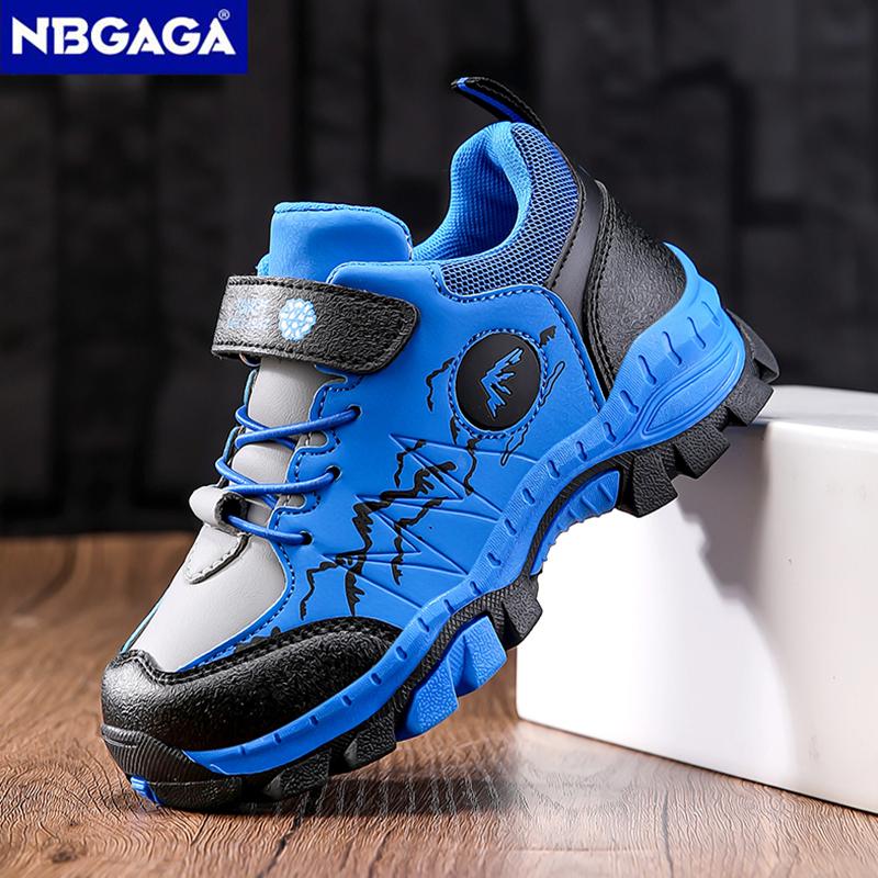 Детская мода Походные ботинки Спортивные кроссовки для бега для мальчиков Противоударные Нескользящие Спортивные Уличные Треккинговые ботинки