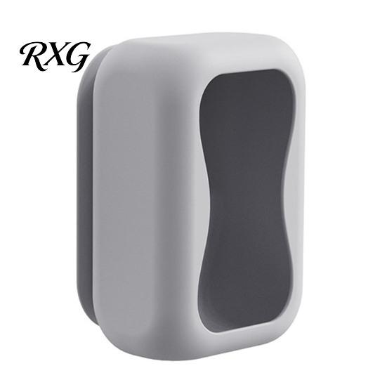 Space Saving Tissue Box Suction Cup Box, Wall Mounted Waterproof Silicone Holder, Modern Heavy Duty Dispenser Style Solid Color Dispenser, for