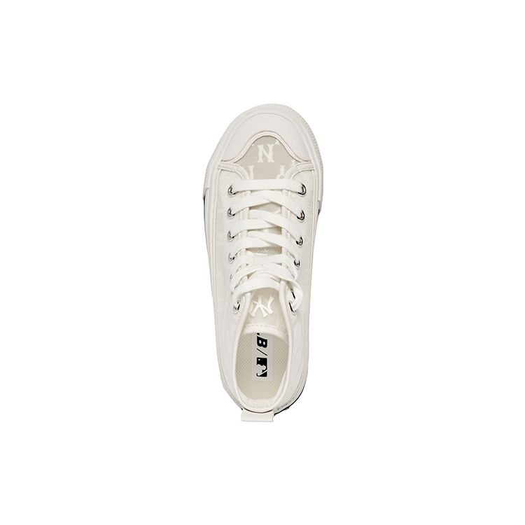 MLB Playball High Monogram Casual Simple Non-Slip Wear-Resistant Lightweight Shock Absorbing High-Top Canvas Shoes Unisex sneakers 3ACVCMM2N-50GRS