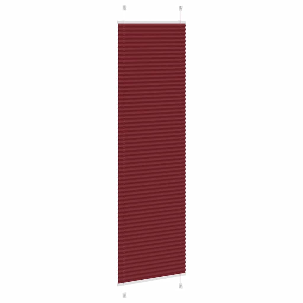 Roleta Plisowana Bordowy Czerwony 65X200 Cm Szerokość Tkaniny
