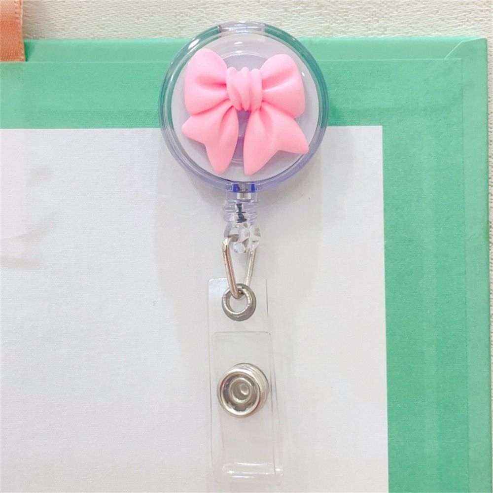 Students Cartoon Nurse Doctor ID Card Clips Badge Holder Name Card Holder Retractable Badge Reel