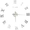 VidaXL 3D Wall Clock Modern Design Decorative Clock Analog Clock Living Room Home Interior Silver 325161