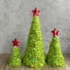 Christmas Christmas Decorations Exquisite Plush Christmas Tree Mini Christmas Tree Colorful Dot Design Christmas Gifts 3PCS/Set