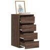 VidaXL Corner Chest of Drawers Brown Oak 40x41x76 Cm Engineered Wood, Chest of Drawers, Filing Cabinet, Drawer Cabinet, Cabinet 852867
