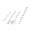 Silicone Tools 4-Piece Set: Cooking Spoon, Chopsticks, Spatula, and Spoon, Tower White, 4272, 4274, 4276, and 4278