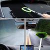 Car Glass Cleaning Brush Windshield Cleaner with 180-Degree Swivel Head Long Handle RV Car Window Cleaning Scrubber