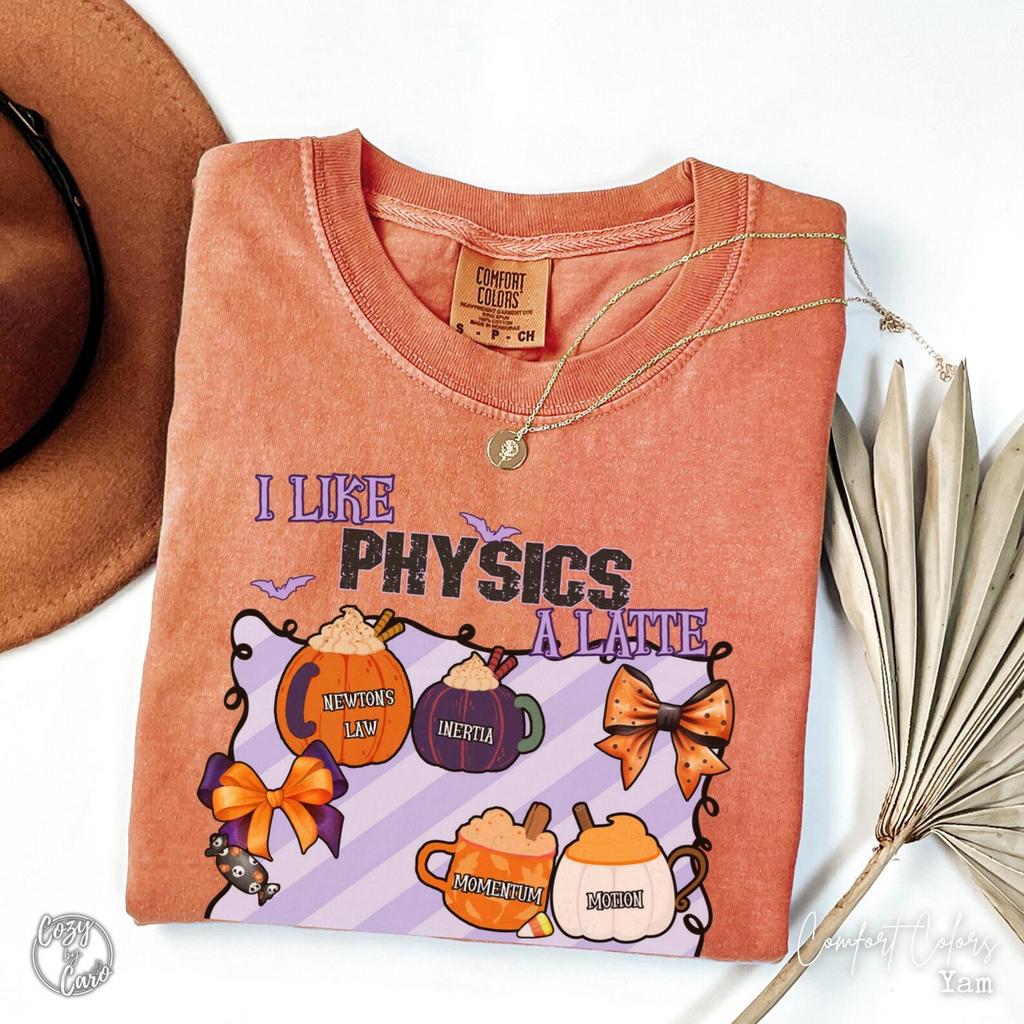 Funny Halloween Physics Shirt, Punny Science Teacher Tee, Physics Major T-Shirt, Autumn Physicist TShirt, Physics Humor, STEM Scientist Tee