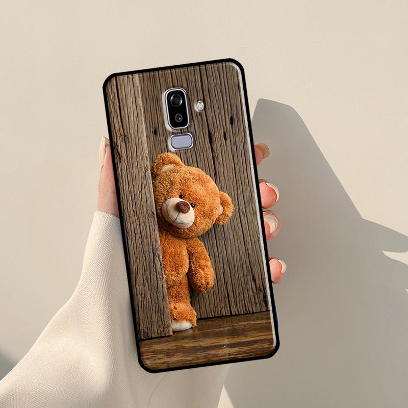 Чехол с милым медведем для Samsung Galaxy J3 J5 J7 2017 A3 A5 J1 2016 J4 J6 Plus A6 A7 A8 A9 J8 2018 Coque