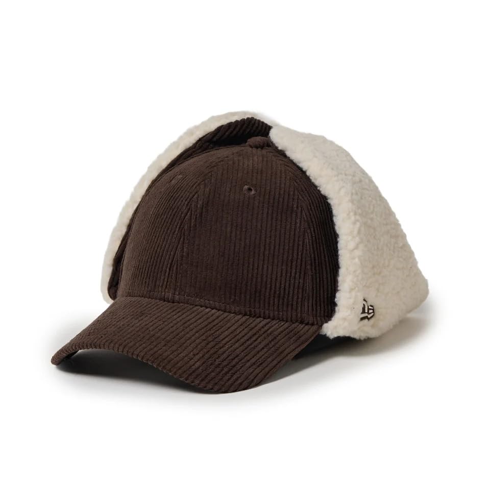 New Era Кепка 9FORTY с ушками собаки 15137034 NER37C6272 Темно-коричневая 9FORTY с ушками собаки Вельветовая 8W Вельветовая Однотонная Шапка Бесплатно Мужская Женская
