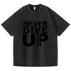 Женская высококачественная повседневная уличная футболка для фитнеса, мягкий спортивный костюм для осени и зимы, топы с принтом «Never Give Up», хлопковая футболка, качественные мужские свитера