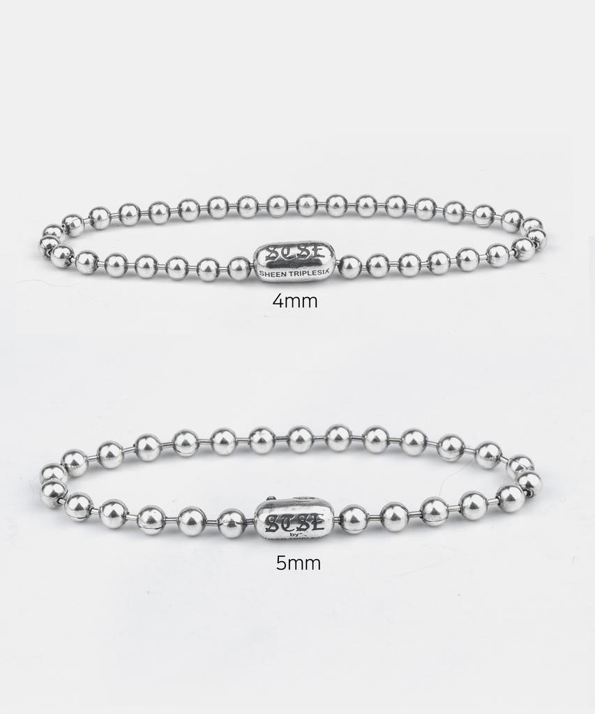 Sheen666 Ball Chain Silver Bracelet 4Mm