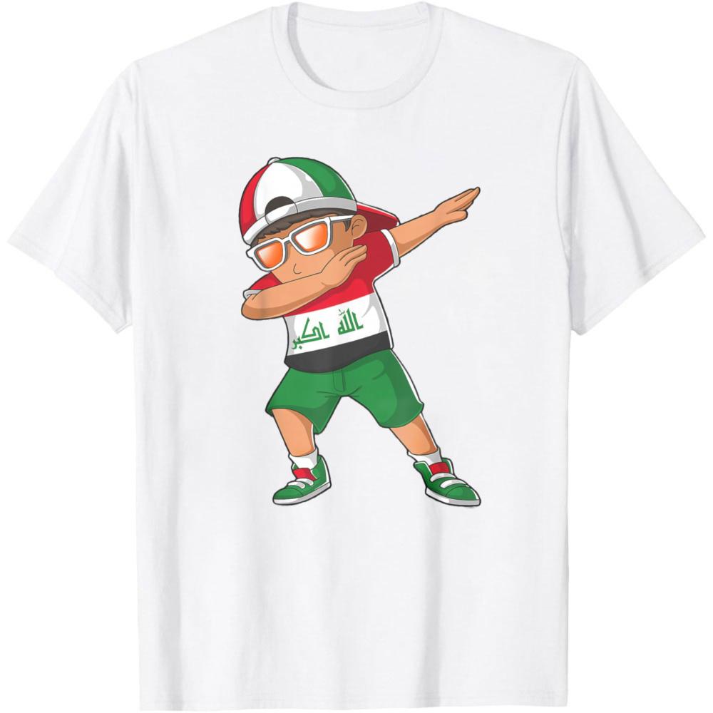 Iraqis Boy Iraq Unisex Patriotism Roots Heritage Unisex TShirt High Quality Cotton Shortsleeved Unisex Tshirt Loose Clothes Streetwear