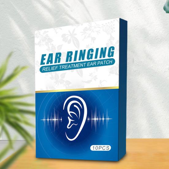 Yousheng 10Pcs/Box Tinnitus Ear Decal Quick Effect Compact Plant Extracts Tinnitus Hearing Impairment Patch for Relieving Ringing Sound