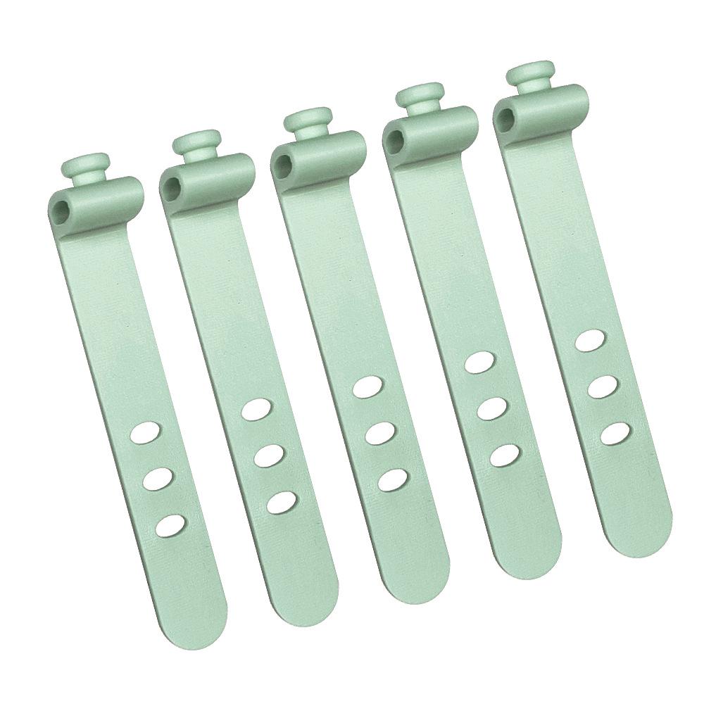 Трехдырочный силиконовый кабельный стяжка-органайзер 73 мм для наушников и силовых кабелей