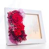 Preserved Flower Photo Frame, Popular Wedding Gift, Stylish 60th Birthday, Wedding Anniversary Gift, Photo Frame (All Preserved Rose Red)