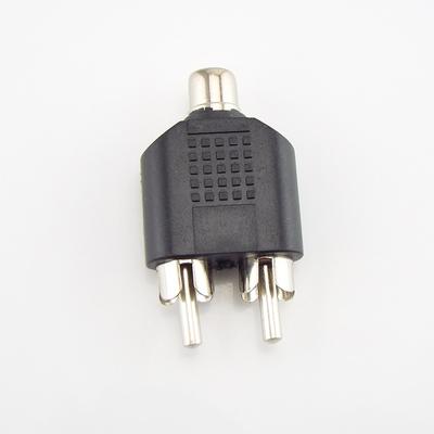2 RCA Y-разветвитель, разъем AV, аудио-видео, кабель-переходник, штекер, гнездо, адаптер 2 в 1