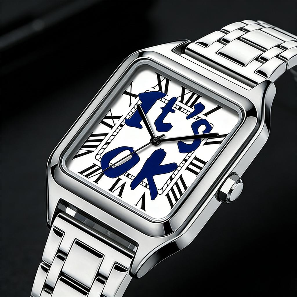 Men's watch Men's business Roman square watch Luminous waterproof watch Quartz watch Men's watch