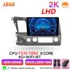 Android 16 Auto Carplay For Honda Civic 8th 8gen 2005 2006 2007 - 2012 Car Radio BT 5G Video Multimedia Player GPS DSP Stereo