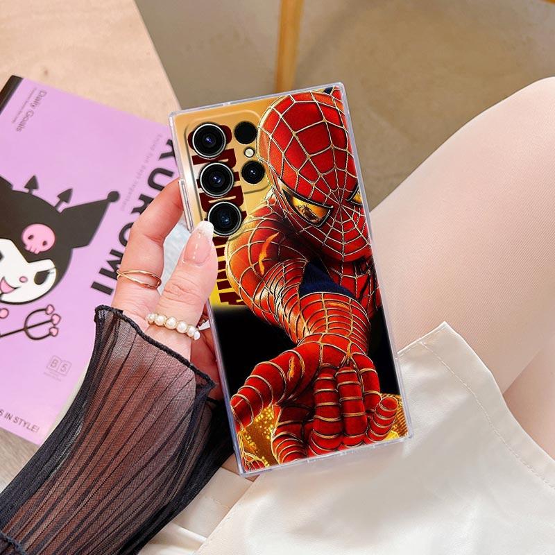Прозрачный чехол The Avengers Spiderman Marvel для Samsung Galaxy S26 S25 Ultra S24 S22 S26 Plus S20 S23 S21 S25 FE Прозрачная крышка
