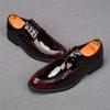 Модный дизайнер Мода Новые мужские глянцевые оксфорды из лакированной кожи на шнуровке Мужские повседневные туфли-лодочки для выпускного вечера, свадьбы, обувь для свадебного платья